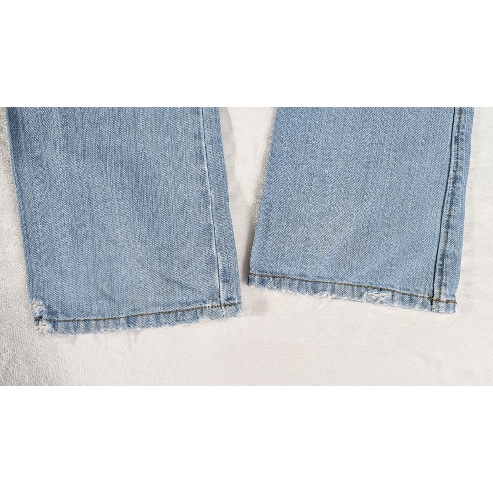 ❤️ American Eagle True Boot Distressed 100% Cotton Size 0 Short Light Wash - Picture 13 of 14
